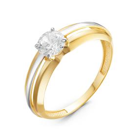 Золотое кольцо КЮЗ Del'ta Dл116352 с фианитом Dл116352 фото