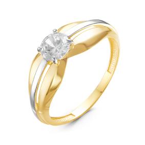 Золотое кольцо КЮЗ Del'ta Dл116355 с фианитом Dл116355 фото