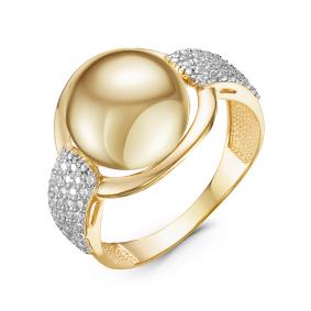 Кольцо из лимонного золота КЮЗ Del'ta Dл116925 с фианитом Dл116925 фото