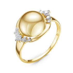 Кольцо из лимонного золота КЮЗ Del'ta Dл116928 с фианитом Dл116928 фото