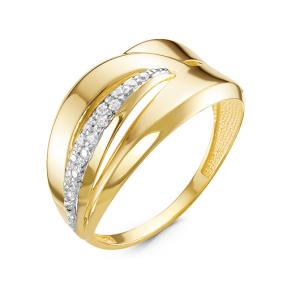 Золотое кольцо КЮЗ Del'ta Dл116987 с фианитом Dл116987 фото