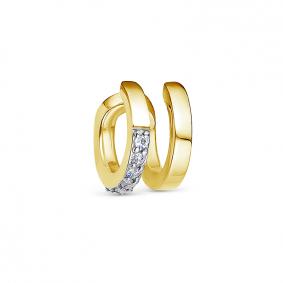 Золотые серьги КЮЗ Del'ta Dл1202296 с фианитом Dл1202296 фото