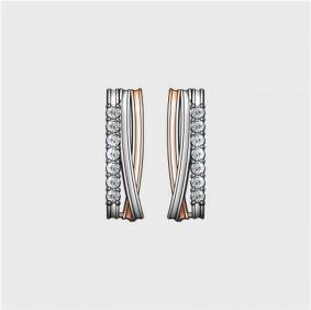 Золотые серьги КЮЗ Del'ta Dл1204795 с фианитом Dл1204795 фото