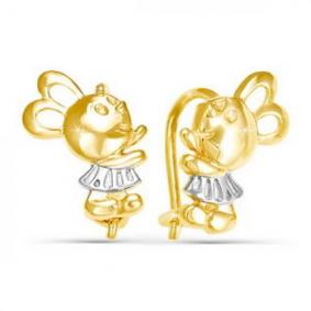 Серьги из лимонного золота КЮЗ Del'ta Dл120669 Dл120669 фото