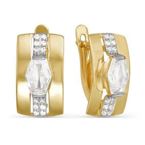 Серьги из лимонного золота КЮЗ Del'ta Dл123353 с фианитом Dл123353 фото