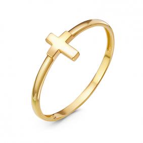 Кольцо-крест из лимонного золота КЮЗ Del'ta Dл2104807 Dл2104807 фото