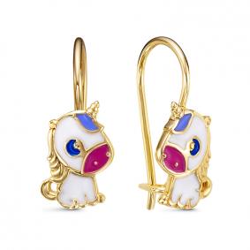 Серьги из лимонного золота КЮЗ Del'ta Dл2203672 Dл2203672 фото