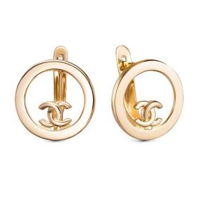 Серьги из лимонного золота КЮЗ Del'ta Dл2204634 Dл2204634 фото