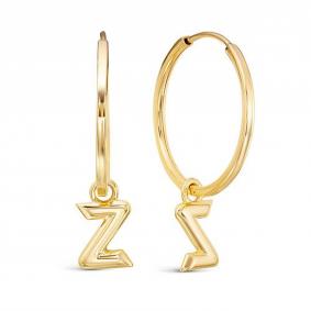 Серьги-трансформеры из лимонного золота КЮЗ Del'ta Dл2204673 Dл2204673 фото