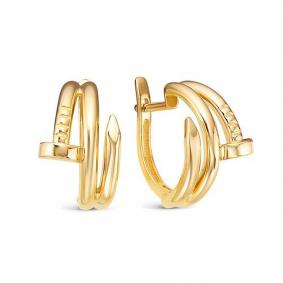 Серьги из лимонного золота КЮЗ Del'ta Dл2204738 Dл2204738 фото
