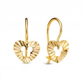 Серьги из лимонного золота КЮЗ Del'ta Dл2204832 Dл2204832 фото