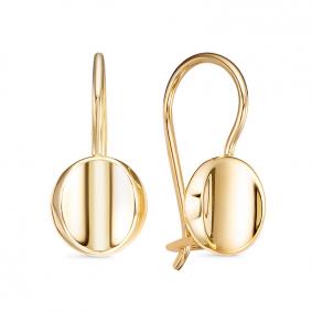 Серьги из лимонного золота КЮЗ Del'ta Dл2205913 Dл2205913 фото