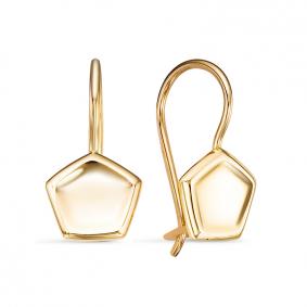 Серьги из лимонного золота КЮЗ Del'ta Dл2205941 Dл2205941 фото