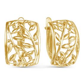 Серьги из лимонного золота КЮЗ Del'ta Dл220920 Dл220920 фото