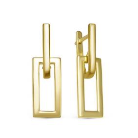 Серьги из лимонного золота КЮЗ Del'ta Dл223065 Dл223065 фото