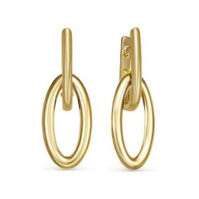Серьги из лимонного золота КЮЗ Del'ta Dл223067 Dл223067 фото