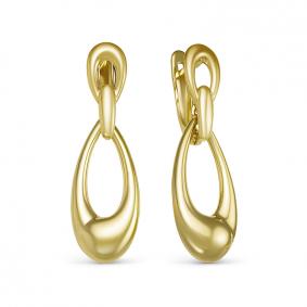Серьги из лимонного золота КЮЗ Del'ta Dл223072 Dл223072 фото