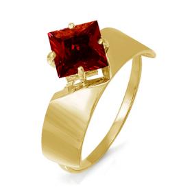 Кольцо из лимонного золота КЮЗ Del'ta Dл311439 с гранатом Dл311439 фото