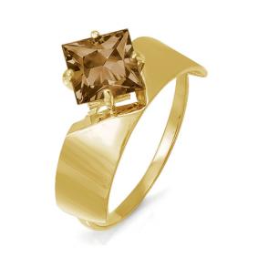 Кольцо из лимонного золота КЮЗ Del'ta Dл311441 с раухтопазом Dл311441 фото