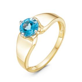 Кольцо из лимонного золота КЮЗ Del'ta Dл314100 с топазом Dл314100 фото