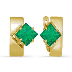 Серьги из лимонного золота КЮЗ Del'ta Dл321443 с агатом Dл321443 фото