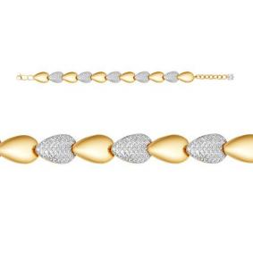 Браслет из лимонного золота КЮЗ Del'ta Dл770226 с фианитом Dл770226 фото