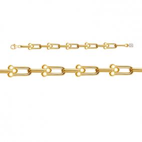 Золотой браслет КЮЗ Del'ta Dл7704194 с фианитом Dл7704194 фото