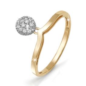 Золотое кольцо КЮЗ Del'ta Dп110020 с фианитом Dп110020 фото