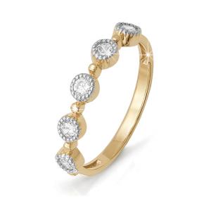 Золотое кольцо КЮЗ Del'ta Dп110040 с фианитом Dп110040 фото