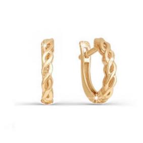 Золотые серьги КЮЗ Del'ta Dп120068 Dп120068 фото