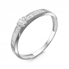 Серебряное кольцо КЮЗ Del'ta Dс014071 с фианитом Dс014071 фото