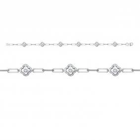 Серебряный браслет КЮЗ Del'ta Dс0154554 с фианитом Dс0154554 фото