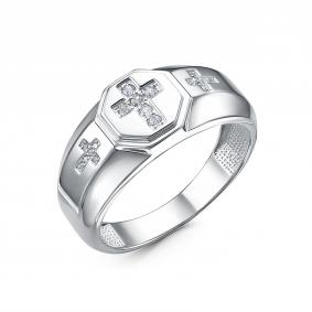Серебряное кольцо-крест КЮЗ Del'ta с фианитом Dс0405020 Dс0405020 фото