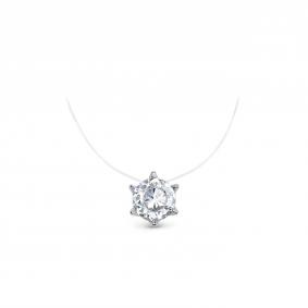 Колье на леске КЮЗ Del'ta с фианитом Dс0701646 Dс0701646 фото