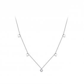 Серебряное колье КЮЗ Del'ta Dс0703597 с фианитом Dс0703597 фото