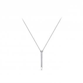 Серебряное колье КЮЗ Del'ta Dс0703729 с фианитом Dс0703729 фото