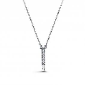 Серебряное колье КЮЗ Del'ta Dс0703766 с фианитом Dс0703766 фото