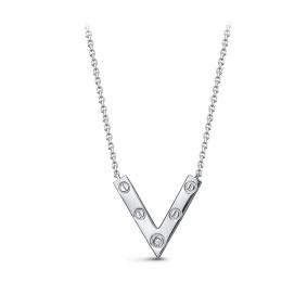 Серебряное колье КЮЗ Del'ta Dс0704175 с фианитом Dс0704175 фото