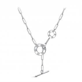 Серебряное колье КЮЗ Del'ta Dс0704234 с фианитом Dс0704234 фото