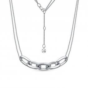 Серебряное колье КЮЗ Del'ta Dс0705193 с фианитом Dс0705193 фото