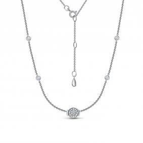 Серебряное колье КЮЗ Del'ta Dс0706945 с фианитом Dс0706945 фото