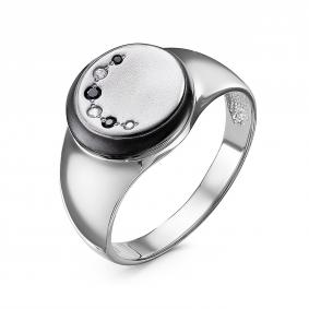 Серебряное кольцо КЮЗ Del'ta Dс1100065 с фианитом Dс1100065 фото