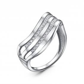 Серебряное кольцо КЮЗ Del'ta Dс1106778 с фианитом Dс1106778 фото
