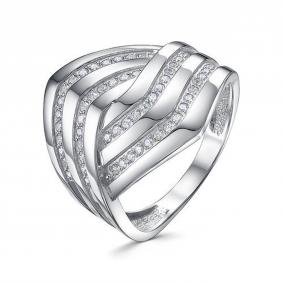 Серебряное кольцо КЮЗ Del'ta Dс1106841 с фианитом Dс1106841 фото