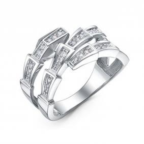 Серебряное кольцо Символ года Змея КЮЗ Del'ta с фианитом Dс1106890 Dс1106890 фото