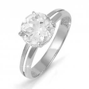 Серебряное кольцо КЮЗ Del'ta Dс111459 с фианитом Dс111459 фото