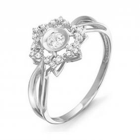 Серебряное кольцо КЮЗ Del'ta Dс113700 с фианитом Dс113700 фото