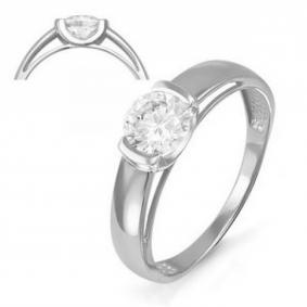 Серебряное кольцо КЮЗ Del'ta Dс114460 с фианитом Dс114460 фото