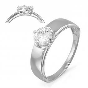 Серебряное кольцо КЮЗ Del'ta Dс114476 с фианитом Dс114476 фото