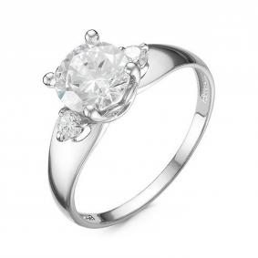 Серебряное кольцо КЮЗ Del'ta Dс116645 с фианитом Dс116645 фото